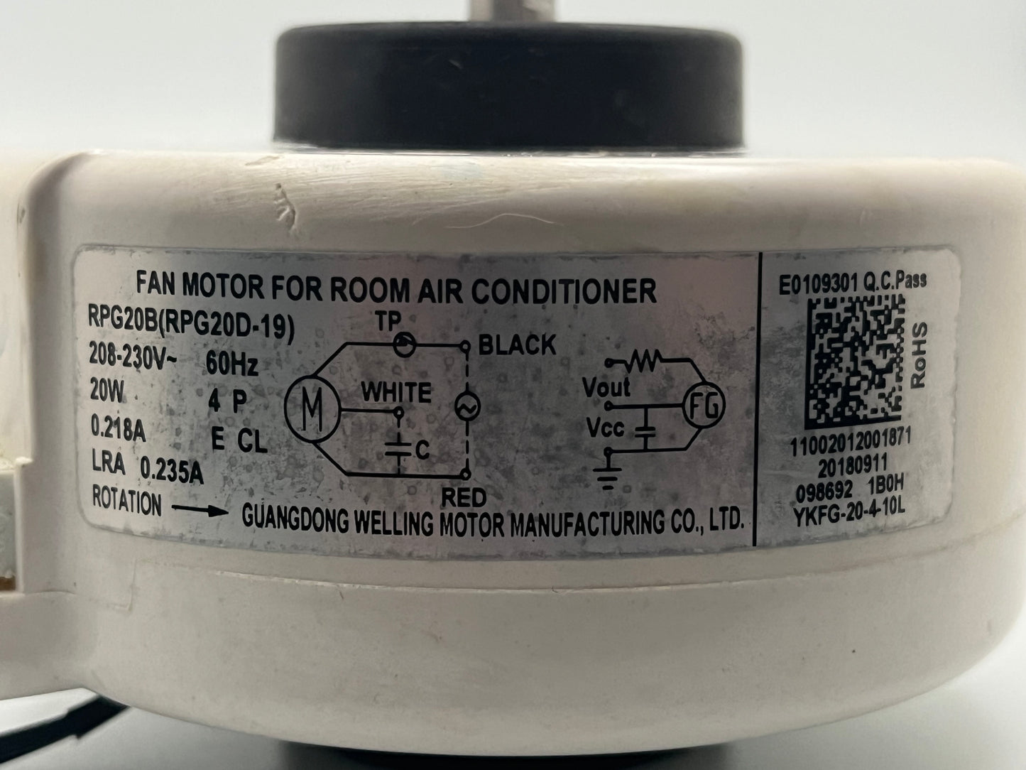 RPG20D-19 (RPG20B) Indoor Fan Motor