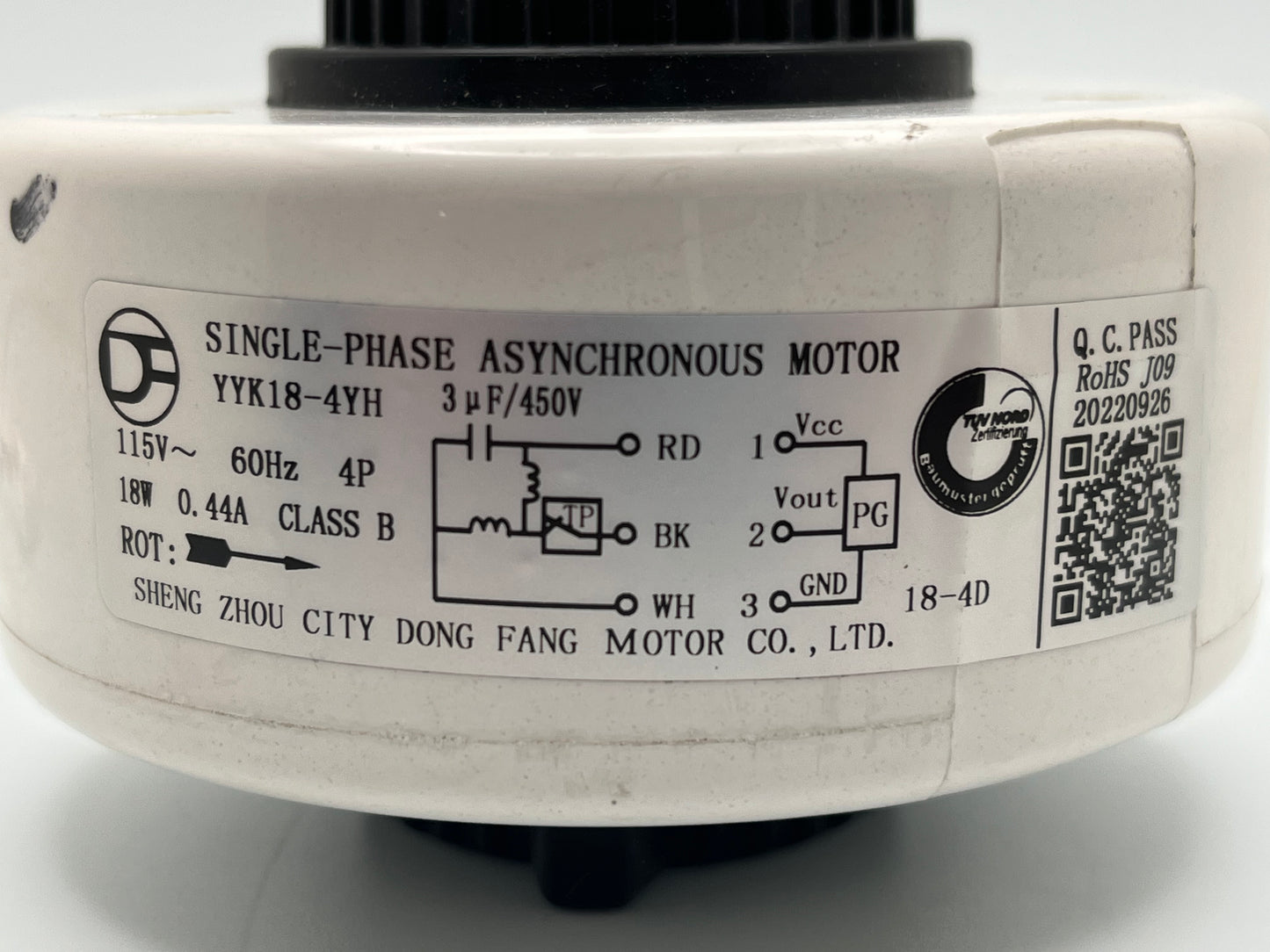 YYK18-4YH Indoor Fan Motor for AUX Mini-Split Evaporator 115V AC