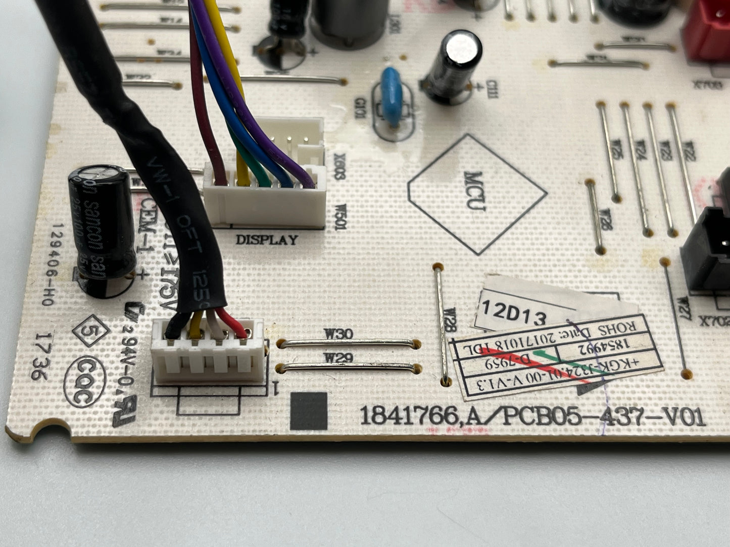 HISENSE 220V AC 60Hz Indoor Unit Control Board for 18K BTU Ductless Mini-Split DC Fan Motor Evaporator PCB05-437-V01