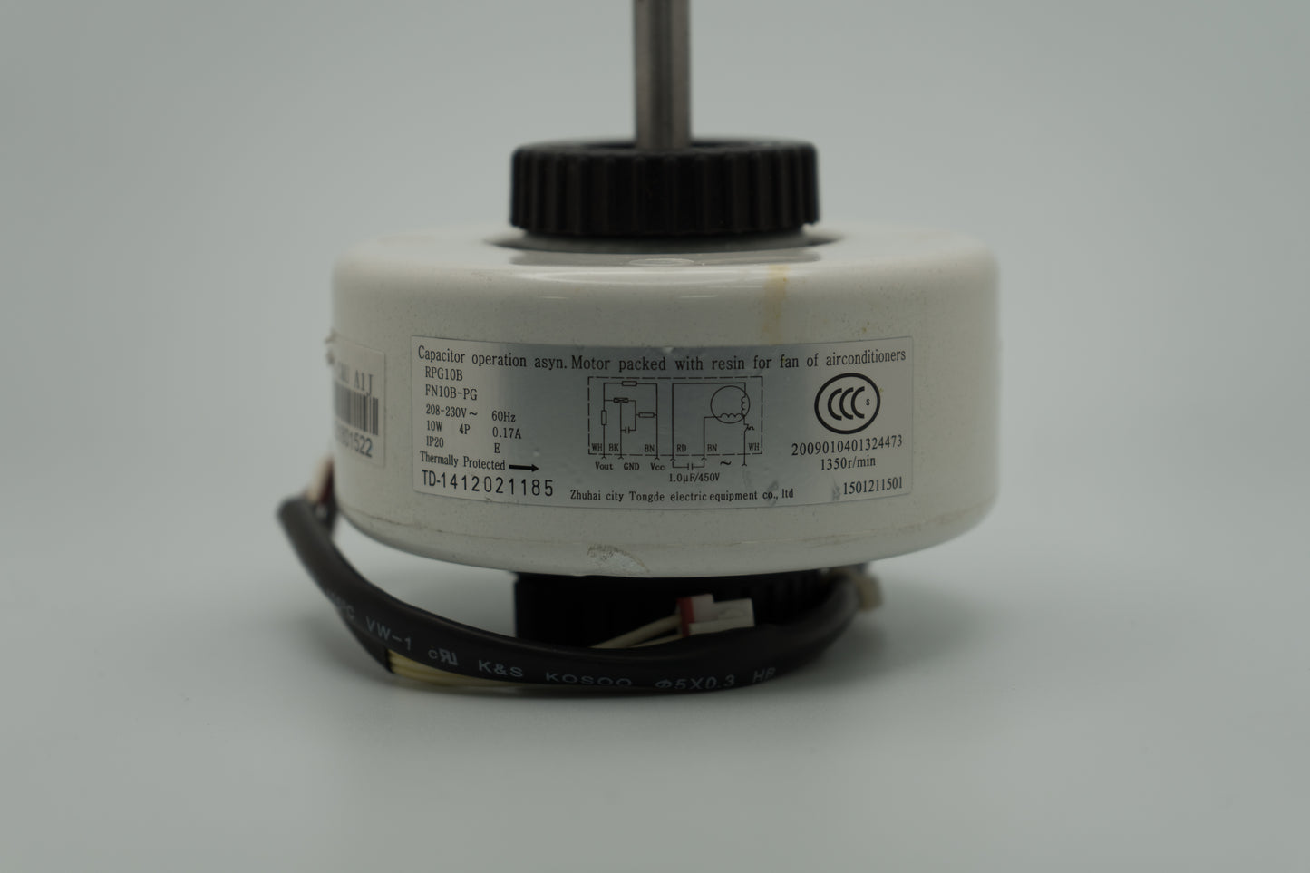 FN10B-PG Indoor Fan Motor for BOREAL